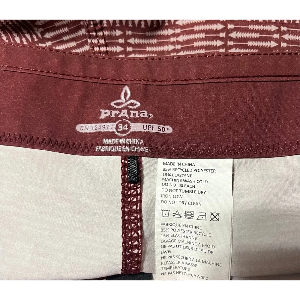 Prana - Catalyst Board Shorts Swim Trunks Patterned Size 34 SPF 50 Men's